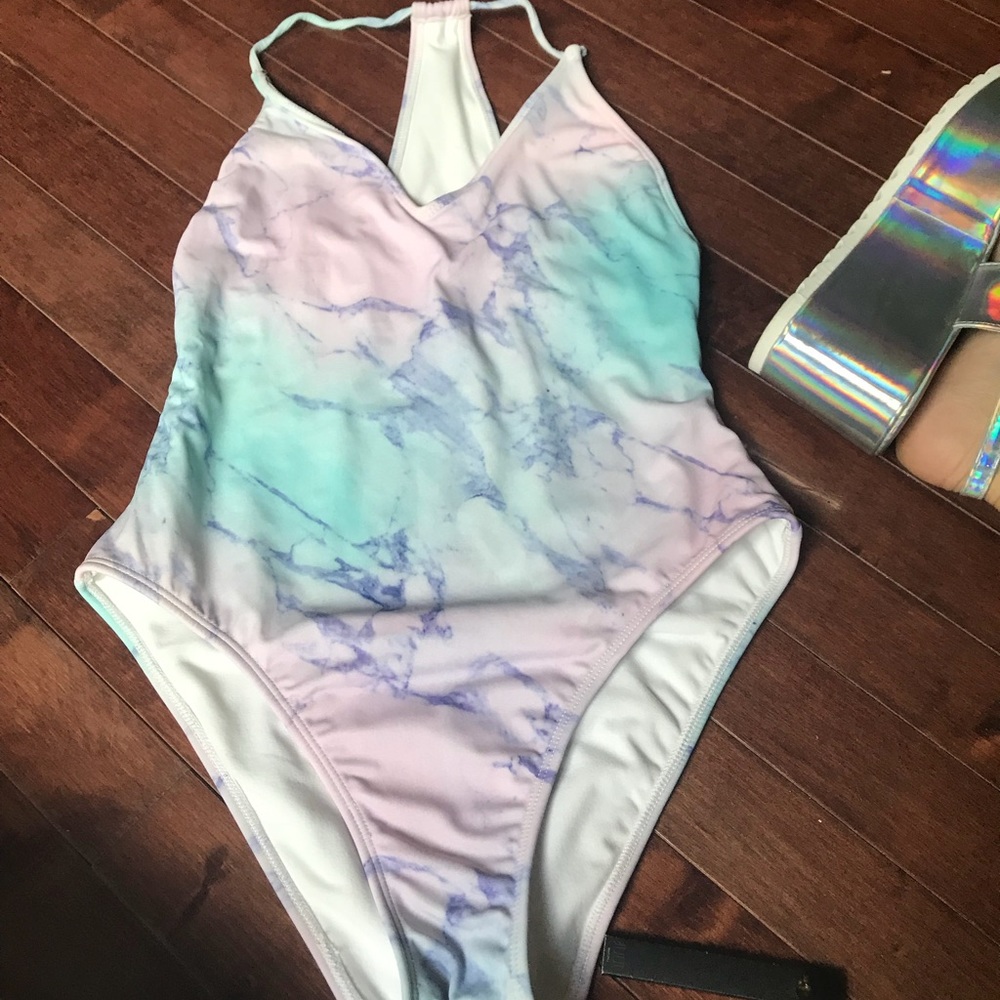 LA hearts pastel bodysuit/ swimsuit